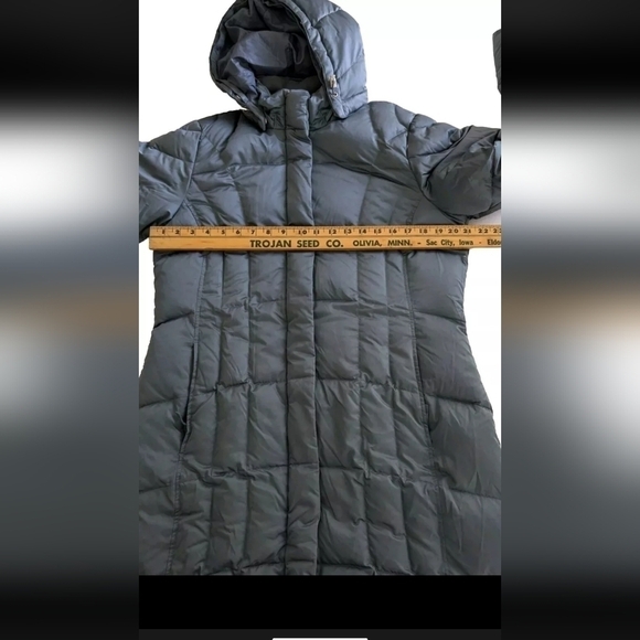 Eddie Bauer Hooded Goose Down Parka Women's Large Puffer Jacket Aqua Blue - Picture 9 of 12